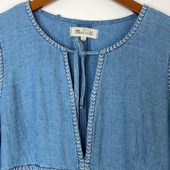 Madewell Indigo Peasant Dress Small - Picture 3 of 13